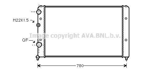 AVA QUALITY COOLING Jäähdytin,moottorin jäähdytys VW2122